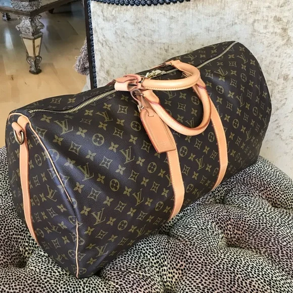 Exquisite Louis Vuitton Keepall Bandoliere 55 Travel Bag Suitcase Carry On - Picture 3 of 17